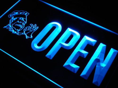 OPEN Pizza Cafe Shop Restaurant Neon Light Sign